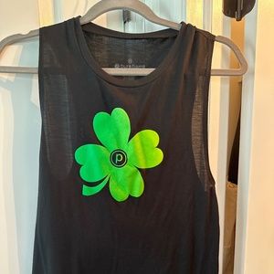 Pure barre black lucky clover shirt M